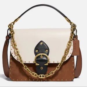 COACH Beat Shoulder Bag In Colorblock With Rivets